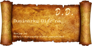 Dusinszky Diána névjegykártya